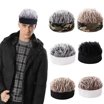 Hip Hop Beanie Hat With Spiked Fake Hair For Men Women Short Wig Cap✨✨ V7F8 • $6.53