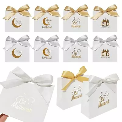 Festival Eid Mubarak Packaging Box Gift Bag Ramadan Decoration Candy Box • $14.54