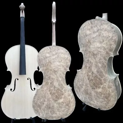 Professional Song White 1724 Sleeping Cello 7/8 Solid Bird's Eye Maple Back • $1399