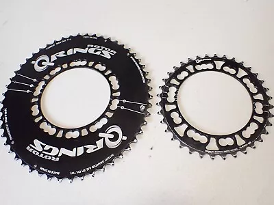 Chainrings Rotor 11s OCPS Osymetric Oval Qrings 11 Speed 52 36 Tooth 110BCD DD75 • $85