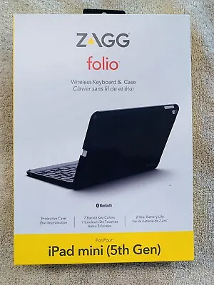 $15.75 • Buy ZAGG Rugged Book - Keyboard & Folio Case Backlit Bluetooth For IPad Mini 5