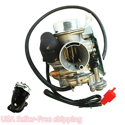 CARBURETOR FIT MANCO TALON LINHAI BIGJORN ATV UTV 260cc 300cc CARB + MANIFOLD • $67.62