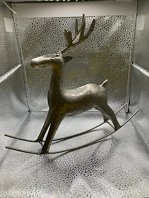Decorative Cast Metal Reindeer On Rocker Figurine • $7.99