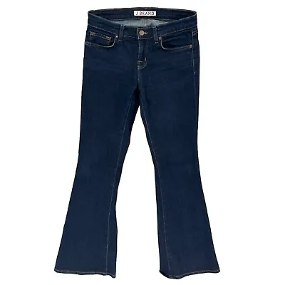 J Brand Babe Starless Flare Jeans Womens Dark Blue Cotton Stretch Denim Size 26 • $19.99