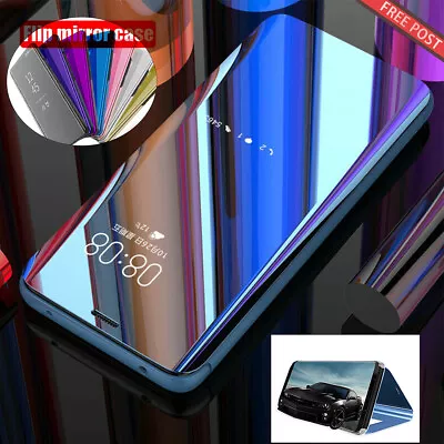 Huawei P30 20 Pro Mate 20 30 Pro Mirror Shockpoof Clear View Flip Case  Cover • $12.99