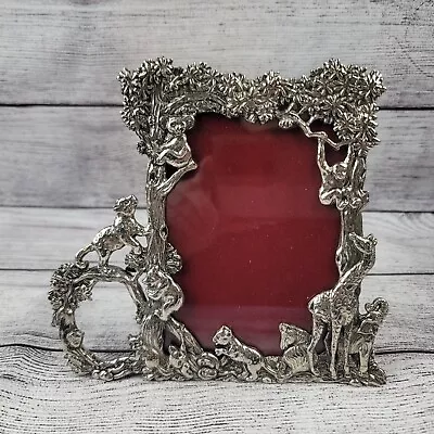 Vintage 1991 Arthur Court Pewter Jungle Scene Picture Frame Double Window (read) • $15.96