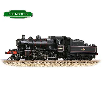 N Gauge Farish 372-628A LMS Ivatt 2MT 46447 BR Lined Black Loco • £164.95