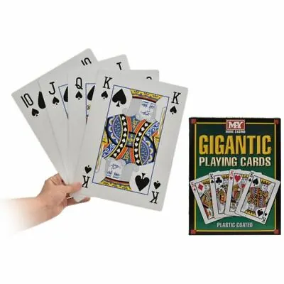 £9.99 • Buy New Giant A4 Playing Cards Jumbo Card Play Your Cards Right Family Party Game