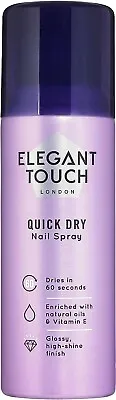 Dry Nail Spray Polish Quick Dry Nail Varnish Elegant Touch Rapid 125-ml Freepost • £4.85