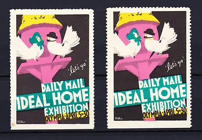 2 Daily Mail Ideal Home Exhibition Olympia April 1932 Cinderella Stamps Newbould • £29.99