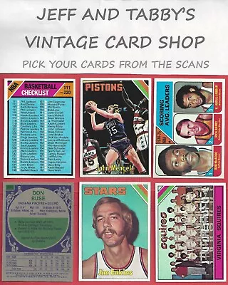 1975-76 Topps Basketball 1 To 330 / See Drop Down Menu • $1