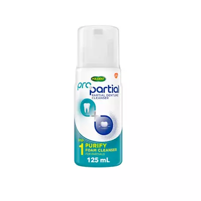 Polident Propartial Step 1 Antibacterial Partial Denture Cleanser Foam 4.2 Oz • $10.55