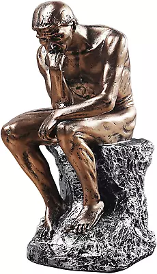 LECMACY The Thinker Statue In Premium Cold Cast Retro Bronze- 9.64-Inch Premium  • £25.71