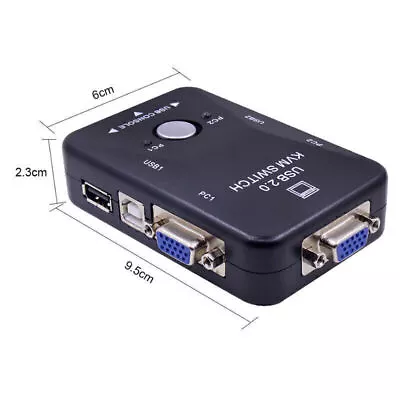 2-Port USB 2.0 KVM Switch Box Switcher Selector For Mouse Keyboard Monitor • $12.13