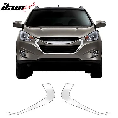 Fits 10-12 Hyundai Tucson ABS Chrome Front Bumper Side Mustache Grille Trim Pair • $49.99