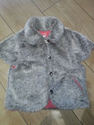 £4 • Buy Marese Brown Faux Fur Gilet Shrug Cardigan Uk 8 Yrs Vgc