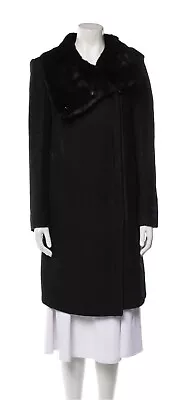 Helmut Lang Fur Trimmed Wool Coat Women’s S • $95