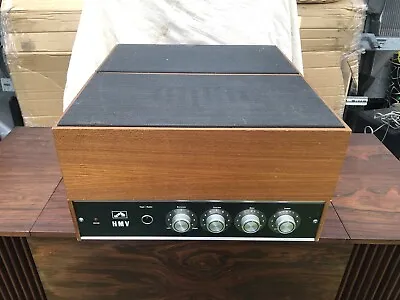 £27.50 • Buy 1960s Mid Century Teak HMV 2025 Portable Record Player With Integrated Speakers