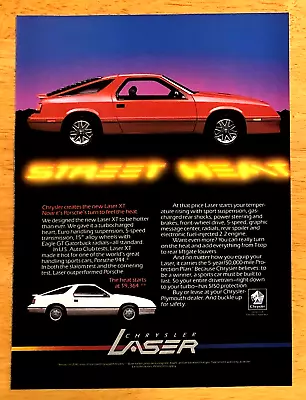 1986 Chrysler Laser Xt Coupe—vintage Magazine Advertisement Print Ad • $8.40