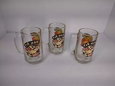 Vintage Pac Man Bally Midway Glass Mugs 1982 Set Of 3 • $19.99