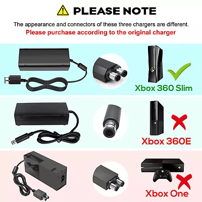 For Microsoft Xbox One/360 Slim Power Supply AC Adapter Charger Power Cord • $17.89