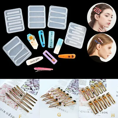 DIY Jewelry Making Mould Hair Pin Making Hair Clip Mold Resin Casting Molds • £3.59