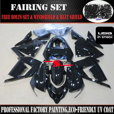 Glossy Black Injection Fairing Kit Fit For Kawasaki Ninja ZX10R 2004 2005 +Bolts • $359.01