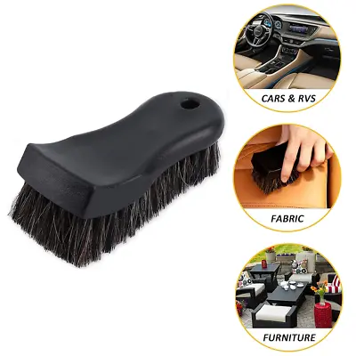 Carpet Cleaning Brush Car Upholstery Soft Horsehair Brush Shoes Cleaning Tool • £6.53