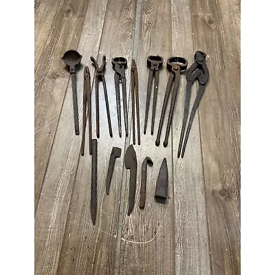 Antique Vintage 1800s Blacksmith / Farrier Tools Tongs • $100