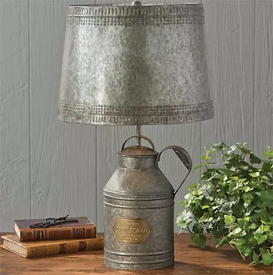 Farmhouse Milk Can Lamp With Tin Shade • $263.29