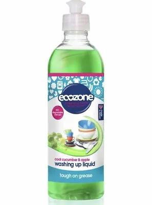 Ecozone Cool Cucumber & Apple Washing Up Liquid 500ml Tough On Grease. • £3.40