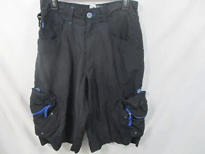 MacGear Mens Shorts 32 Black Cargo Pocket Short Button Graphic Classic Fit • $74.99