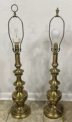 Vintage Pair Of Stiffel Brass MCM Lamps Beautiful Working Condition • $299.44