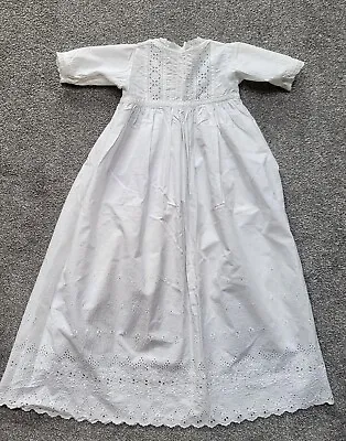 £22 • Buy Vintage Antique Christening Gown Baby Dress Doll Lace Embroidery
