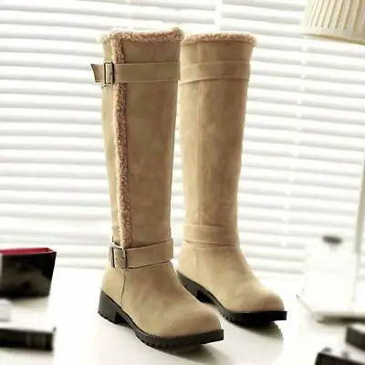 Women Winter Warm Snow Boot Casual Winter Knee High Boots Pull On Shoes Plus Sz • $43.23