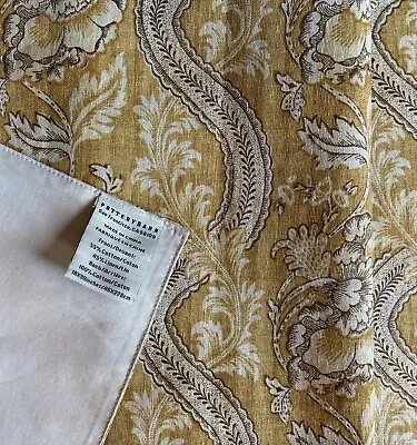 Pottery Barn Table Runner 90x18 Mustard Gold Cream Brown Floral W/Solid Lining • $24.99