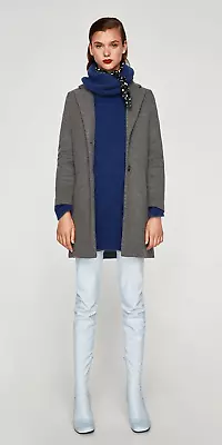 Zara NWOT Long Dark Gray Comfort Coat Oversized X-small • $90