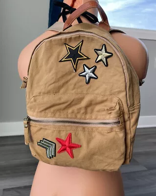Mossimo Tan Military Small Backpack New Patches Summer • $20.07