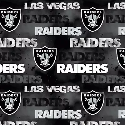 Las Vegas Raiders Nfl Football 100% Cotton Fabric Material By The 1/2 Yard • $9.19