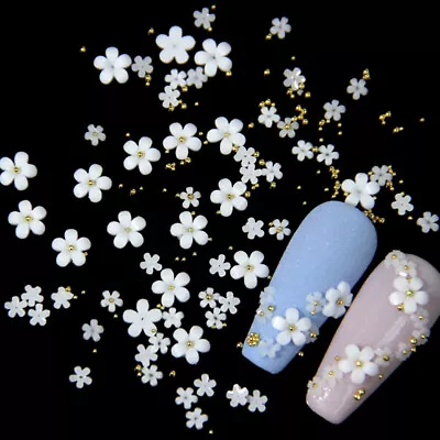 200Pcs 3D Mixed Nail Art Decor Acrylic Crystal Beads Pearl Flowers Gems Jewelry • £2.03