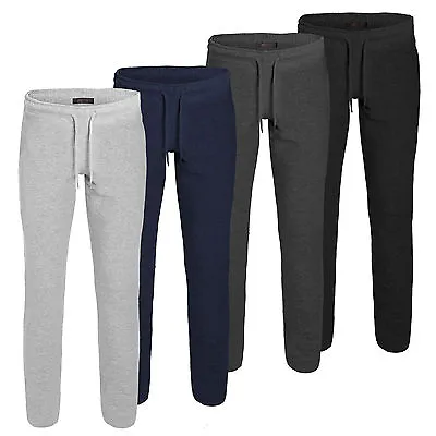 Mens Joggers Tracksuit Bottoms Trousers Gym Jogging Sweat Pants Comfortable Cosy • £10.99
