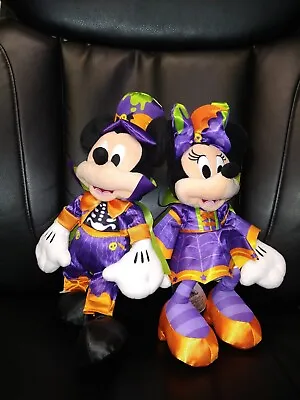 Disney Mickey And Minnie Halloween Plush Set 2019 15” • $29.99