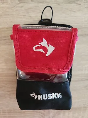 Husky 5in X 7in Clip On Tool Belt Holder Pouch Red Black Heavy Duty Weatherproof • $10