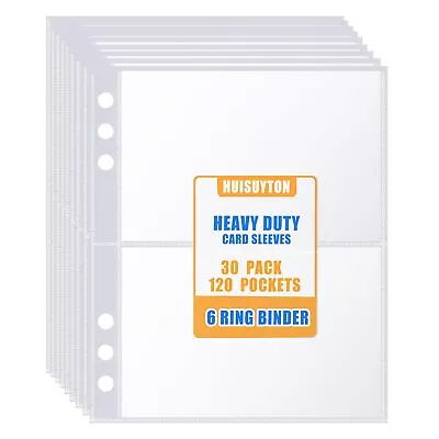 30 Pack 3.5X5  Photo Album Refill Pages For 6 Ring BinderUltra-Clear Photo Slee • $11.99