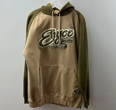 Enyce Men's Brown Green Long Sleeve Kangaroo Pocket Drawstring Pullover Hoodie L • $12