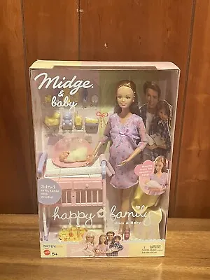 2002 Midge And Baby Happy Family Barbie NIB Sealed • $225