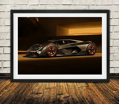 Styled Lamborghini Terzo Millennio - High Quality Premium Poster Print • $39.95