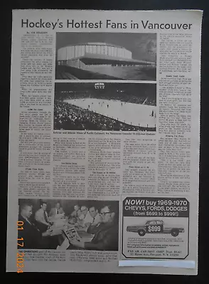 1970 Vancouver Canucks NHL Hockey Expansion Team Article Ad Pacific Coliseum BC • $10.49