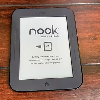 Barnes & Noble Nook Simple Touch 6in EBook Reader - Black NEEDS BATTERY • $12.99