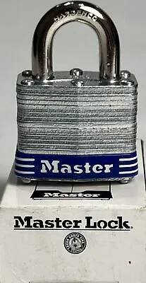 Master Lock 3UP 1-9/16in 40mm Wide  Steel Pin Tumbler Padlock Commercial NEW • $6.99